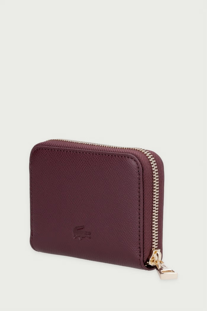 Lacoste Portfel damski skórzany NF5225PH fioletowy SS26