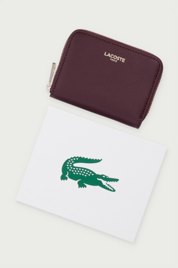 Portfel damski skórzany Lacoste fioletowy NF5225PH
