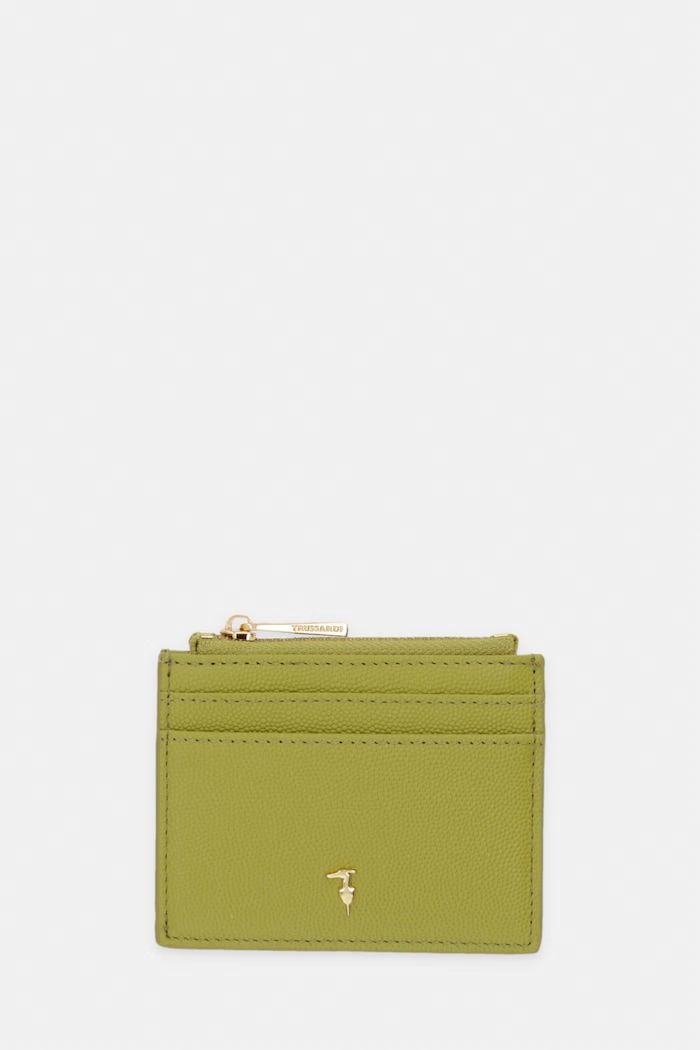 Trussardi husă din piele pentru carduri husă de card verde I023E000129N