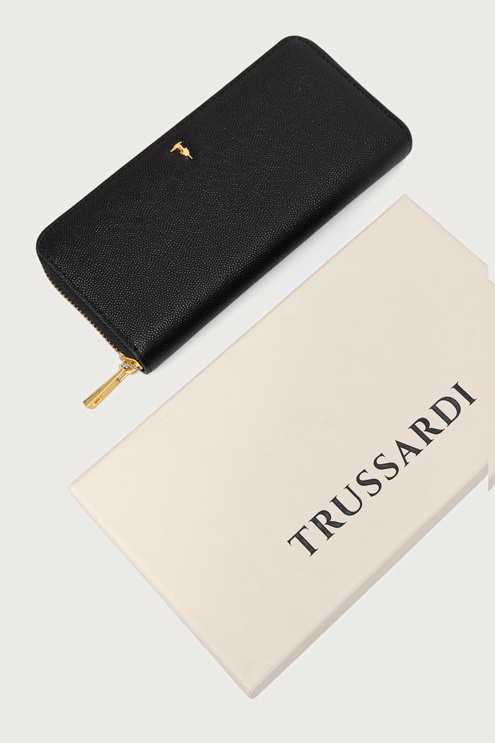 Portfel damski skórzany Trussardi I042E000130N czarny