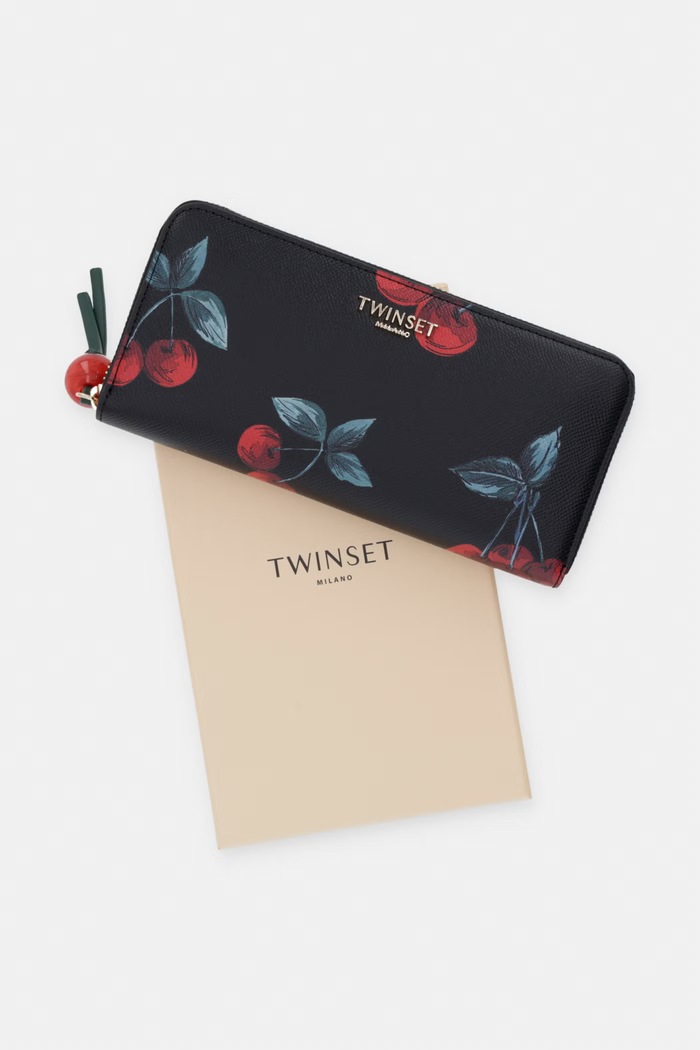 Twinset Peněženka dámská z imitace kůže 261TL8031 černá