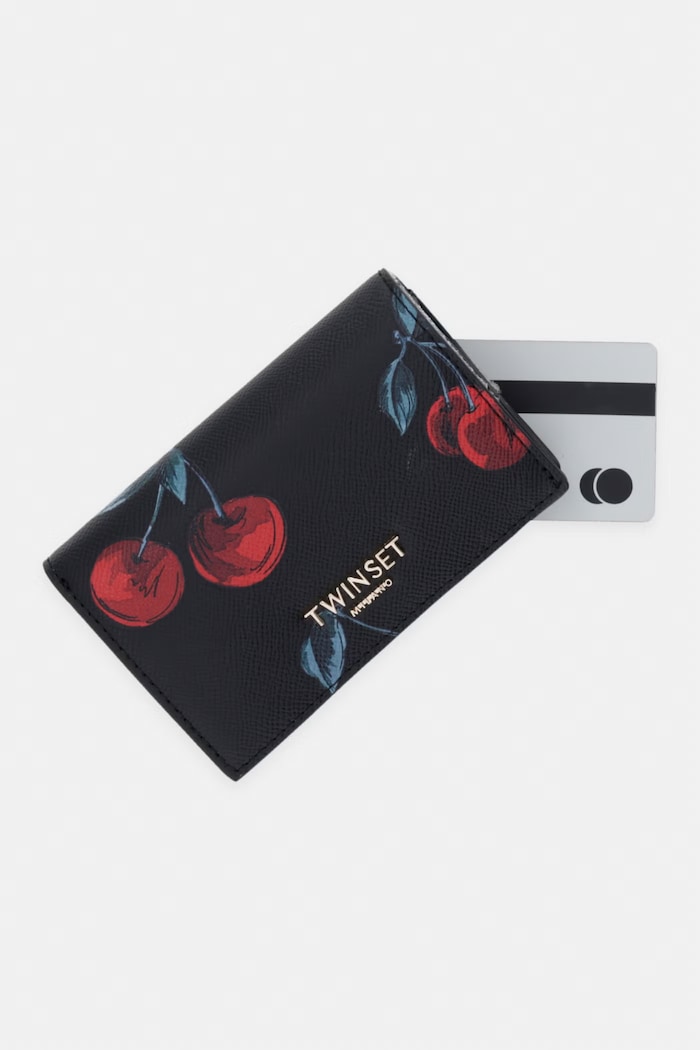Twinset Peněženka dámská z imitace kůže černá 261TL8030