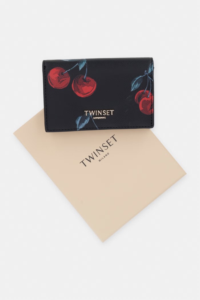 Twinset Peněženka dámská z imitace kůže 261TL8030 černá