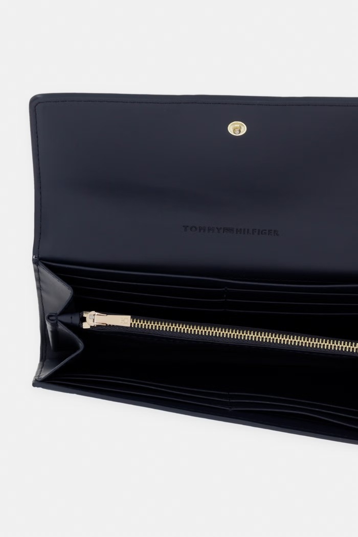 Doplnky Tommy Hilfiger dámska peňaženka AW0AW18656 tmavomodrá