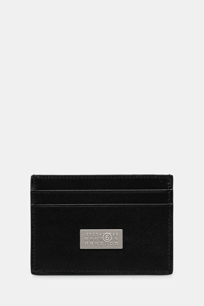 Kožené puzdro na karty MM6 Maison Margiela puzdro na karty čierna SA5UI0026.P8873.T8013