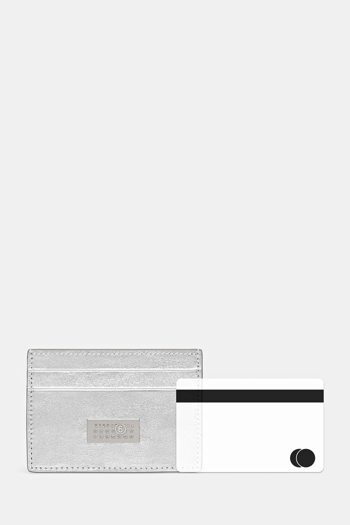 MM6 Maison Margiela portacarte in pelle SA5UI0026.P8874.T9002 grigio