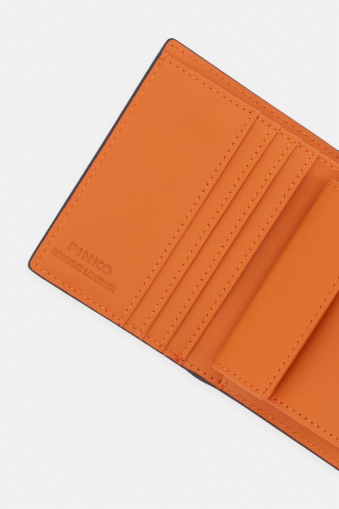 Accesorii Pinko portofel pentru femei, din piele 102840.A0F1 portocaliu