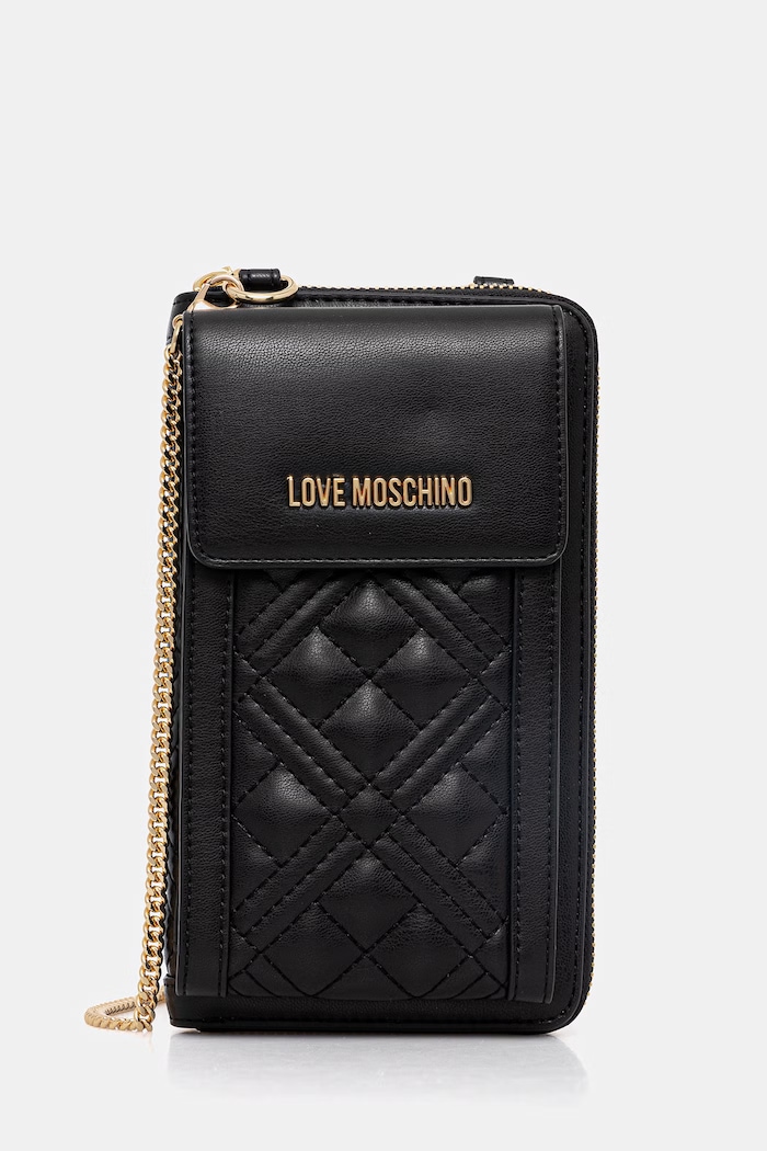 Malá taška Love Moschino imitácia kože čierna JC5682PP1OLA0000