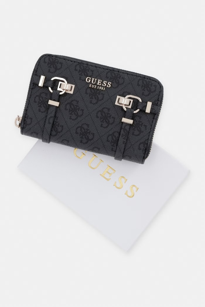 Guess portfel damski z imitacji skóry LEONA SWSG99.17140 szary
