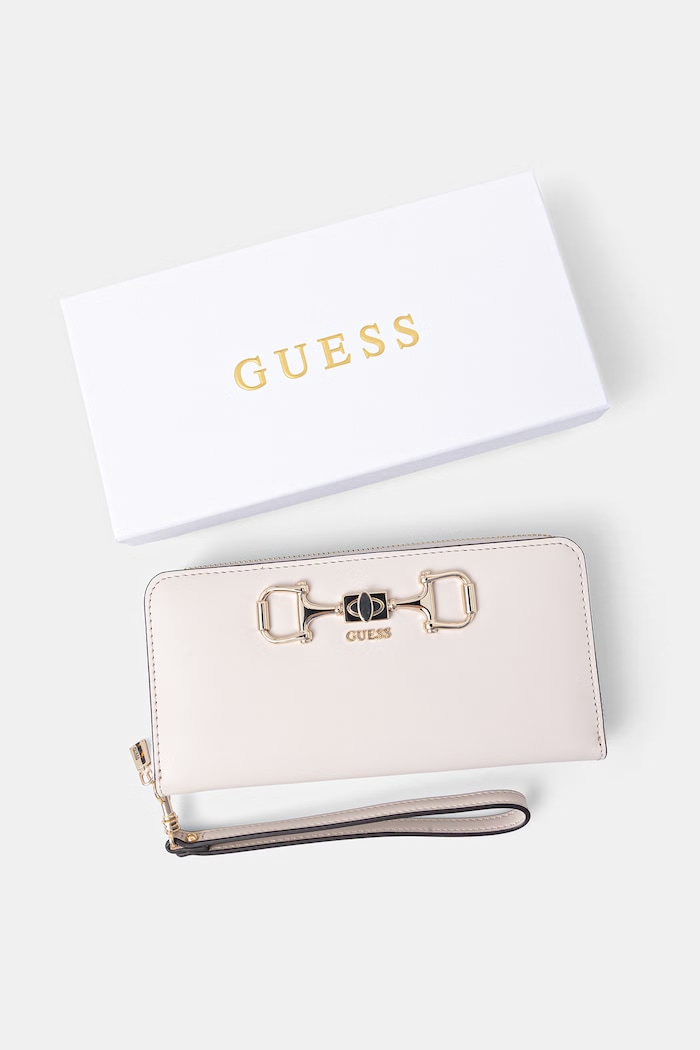 Guess peňaženka dámska z imitácie kože JANIE béžová SWVG99.10146