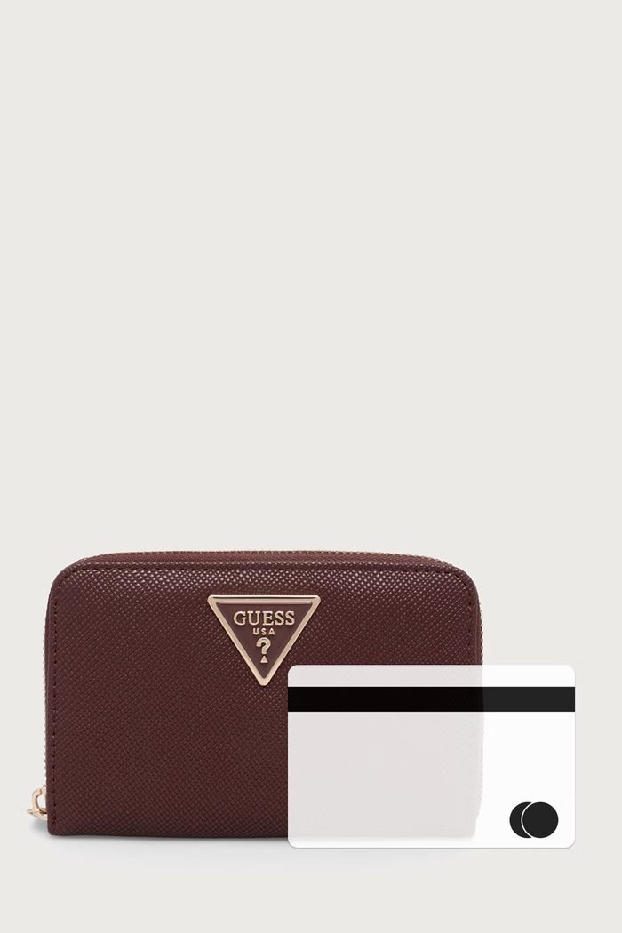 Guess Peněženka dámská z imitace kůže LAUREL SWZG74.59140 burgundské