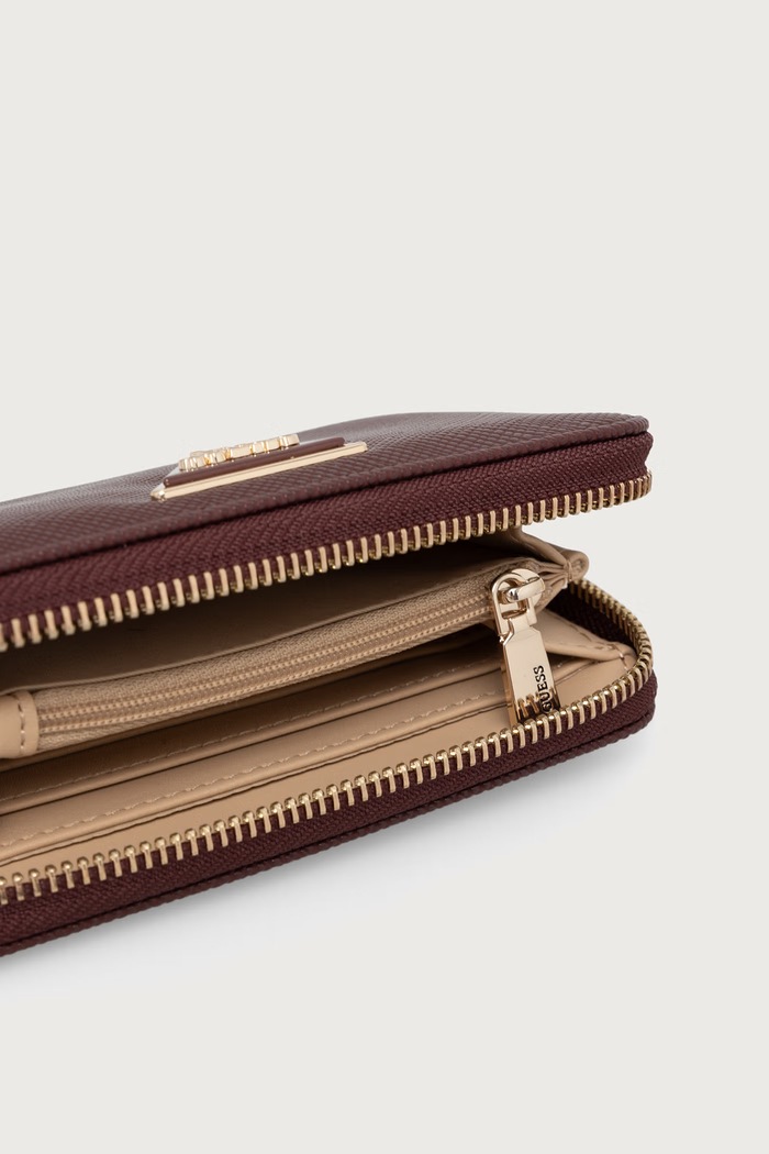 Doplňky Guess Peněženka dámská z imitace kůže LAUREL SWZG74.59140 burgundské