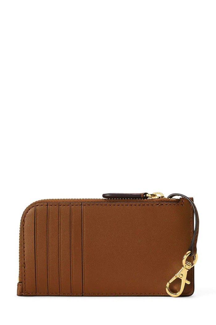 Lauren Ralph Lauren dámska kožená peňaženka 432P10421 hnedá SS26