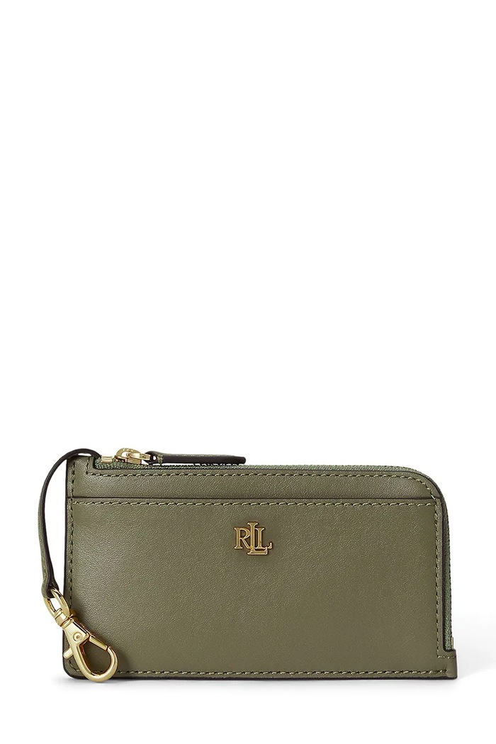 Lauren Ralph Lauren portfel damski skórzany zielony 432P10421