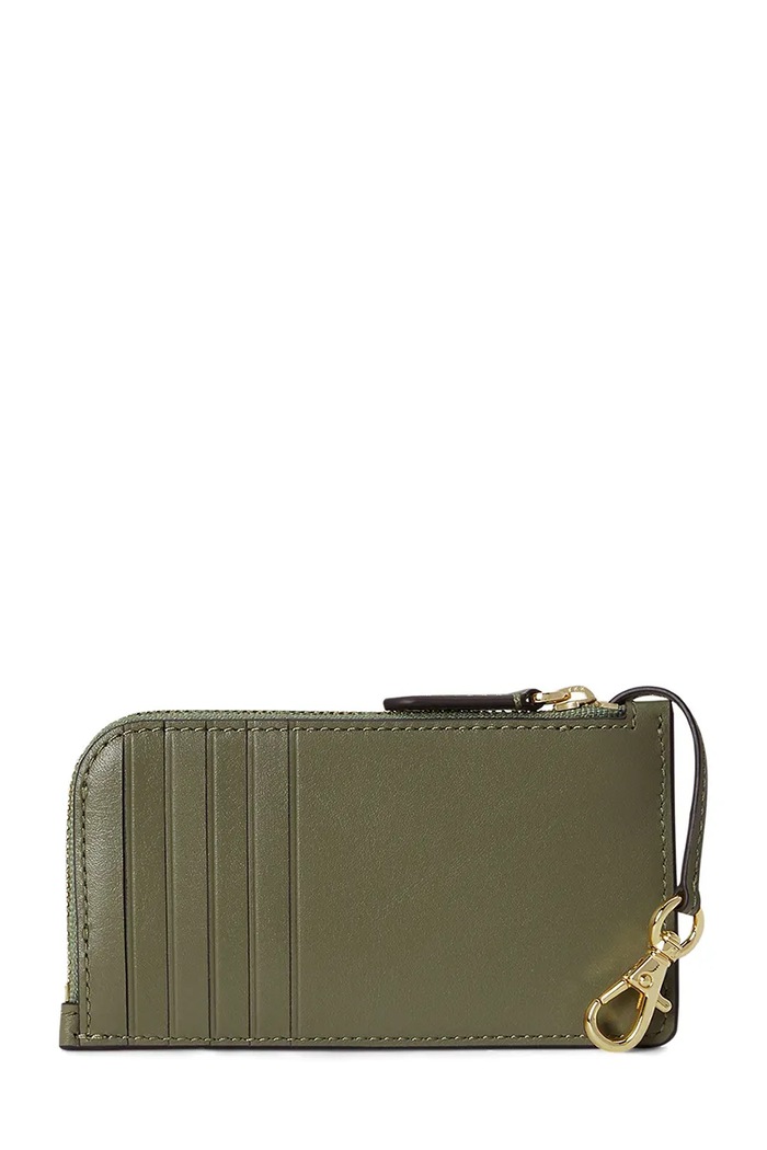 Lauren Ralph Lauren portfel damski skórzany 432P10421 zielony SS26
