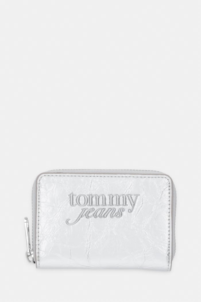 Tommy Jeans portofel pentru femei argintiu AW0AW18664