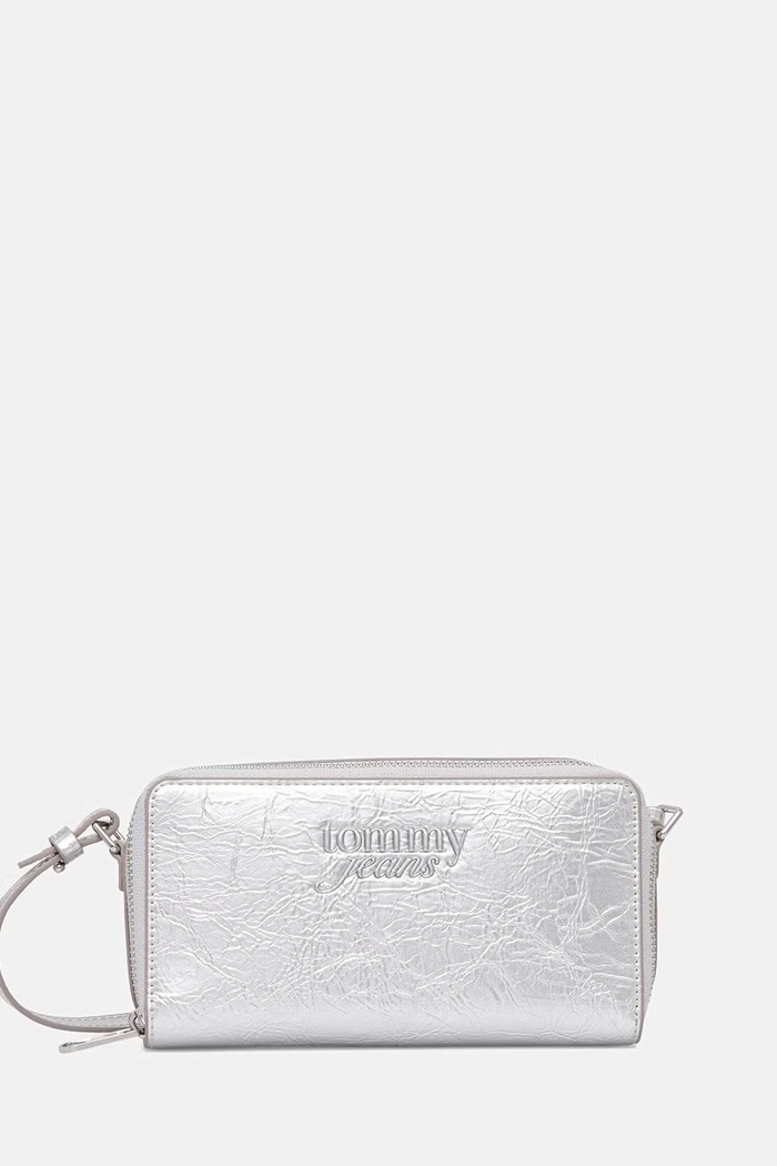 Tommy Jeans portfel damski srebrny AW0AW18854