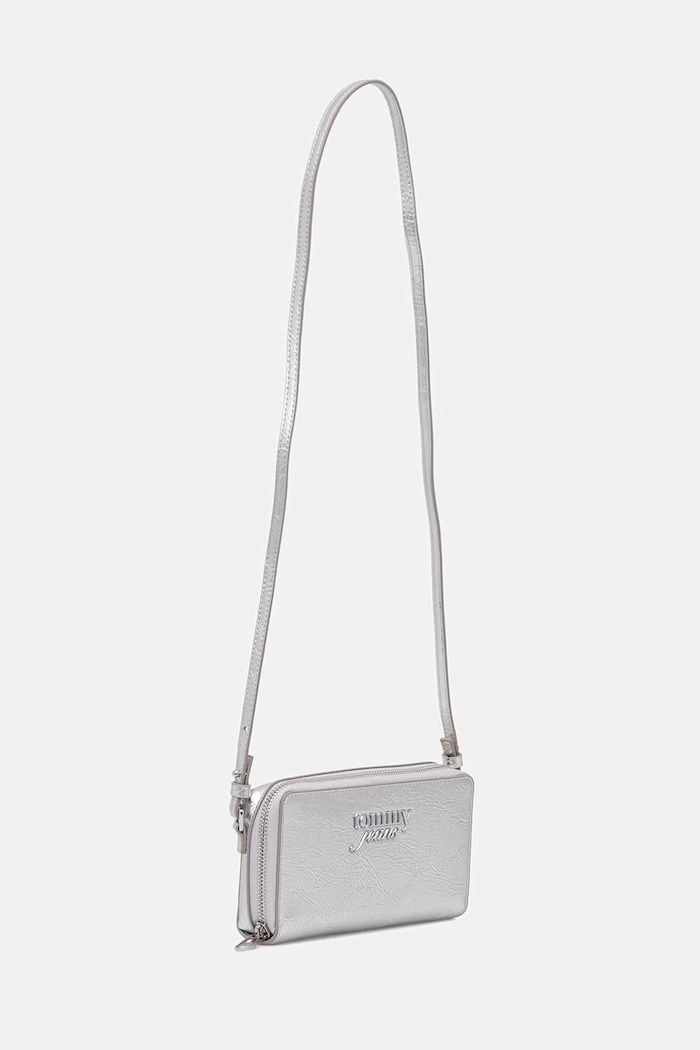 Tommy Jeans portfel damski AW0AW18854 srebrny SS26