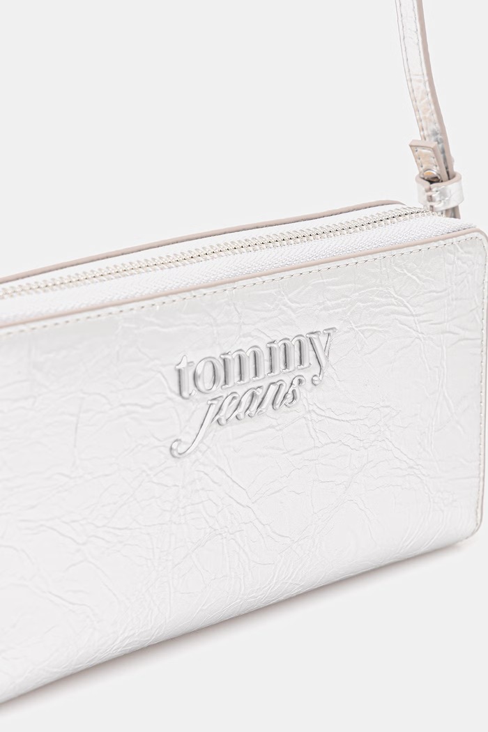 Tommy Jeans portfel damski srebrny AW0AW18854