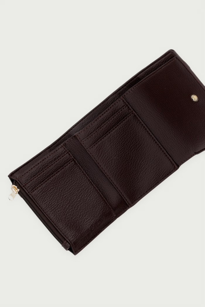 Akcesoria Armani Exchange Portfel damski z imitacji skóry XW002613.AF15632 brązowy