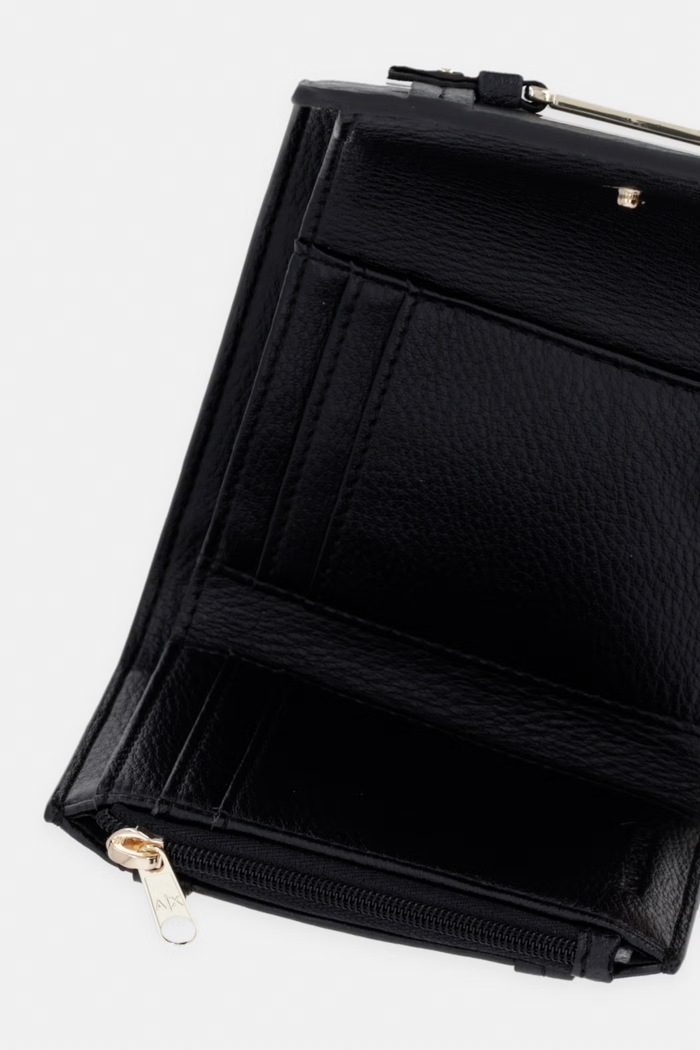 Doplnky Armani Exchange peňaženka dámska z imitácie kože XW002613.AF15632 čierna
