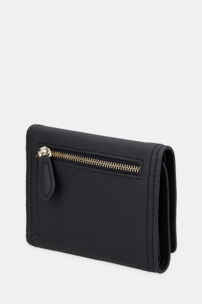 BOSS peňaženka dámska kožená Lenah Flap SM Wallet 50563423 čierna SS26