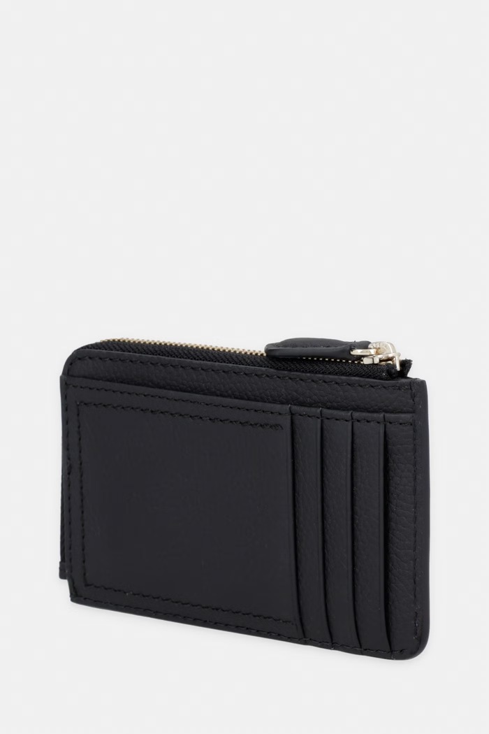 BOSS peňaženka dámska kožená Lenah Zip Cardholder 50563424 čierna SS26