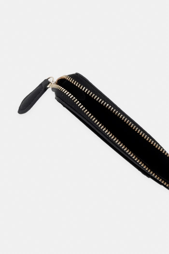 Doplnky BOSS peňaženka dámska kožená Lenah Zip Cardholder 50563424 čierna