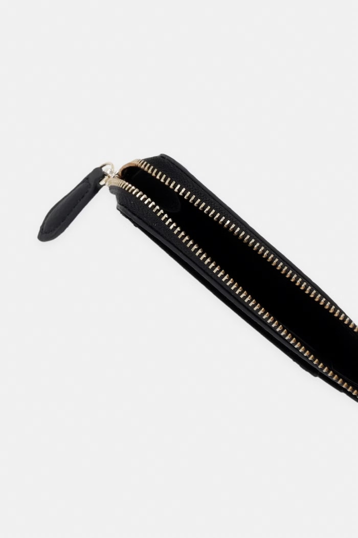 Doplnky BOSS peňaženka dámska kožená Lenah Zip Cardholder 50563424 čierna