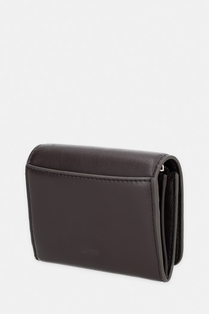 BOSS Peňaženka dámska kožená NUMAH Flap Cardholde 50564186 hnedá SS26