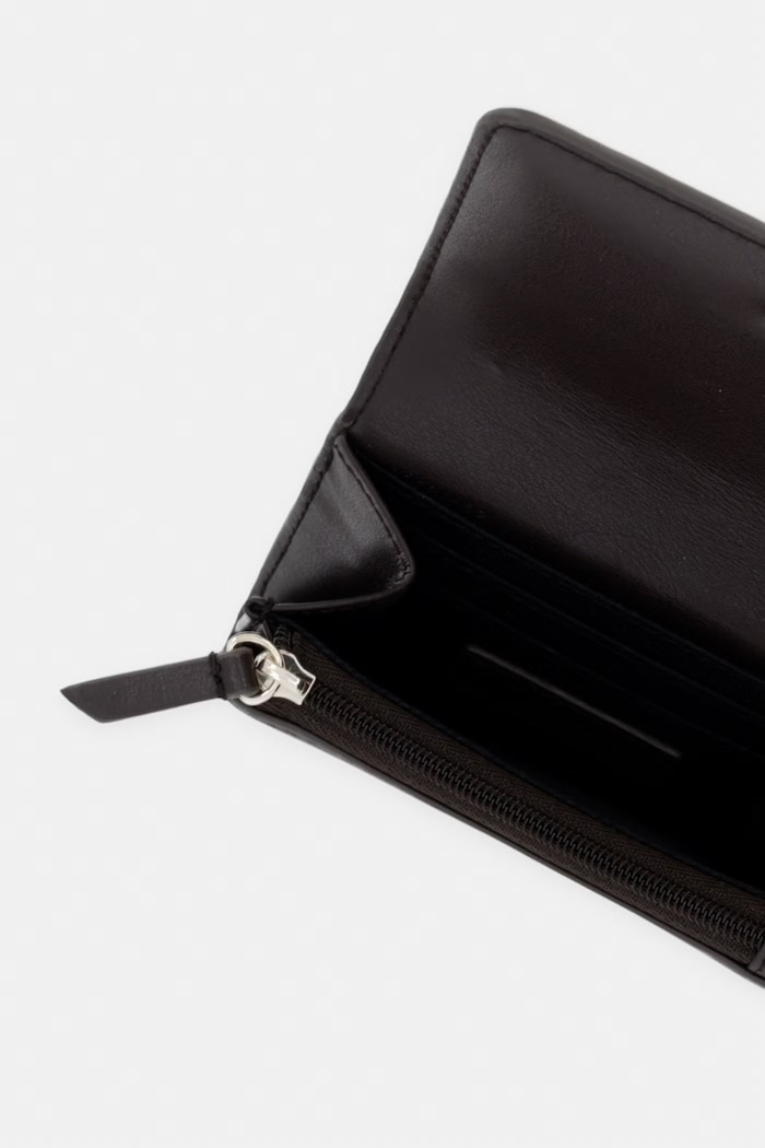 Doplnky BOSS Peňaženka dámska kožená NUMAH Flap Cardholde 50564186 hnedá