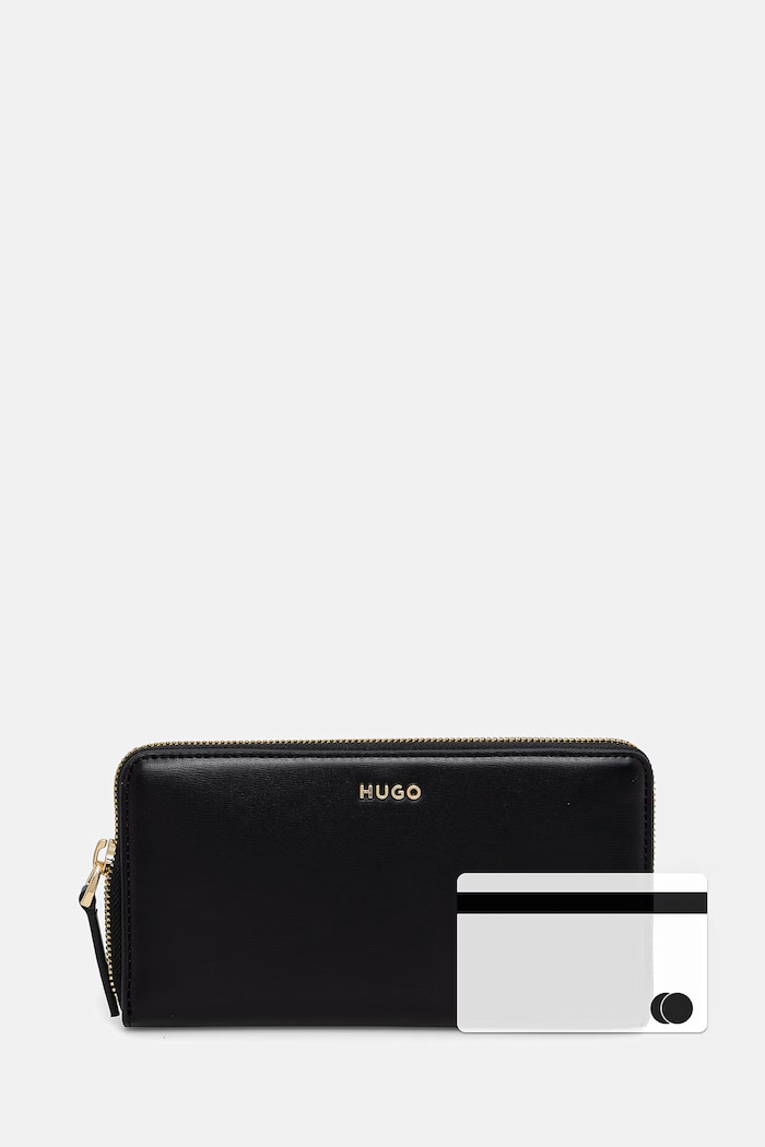 HUGO portofel pentru femei Syndra_Wallet Zip Ar negru 50563014