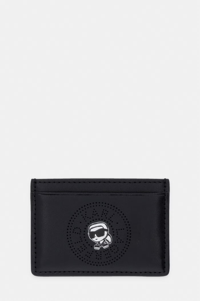 Karl Lagerfeld Калъф за карти женски кожен IKON черен B2W32040