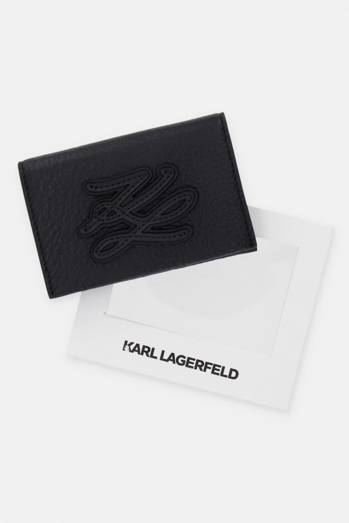 Karl Lagerfeld puzdro na karty dámske kožené K/AUTOGRAPH B2W32064 čierna