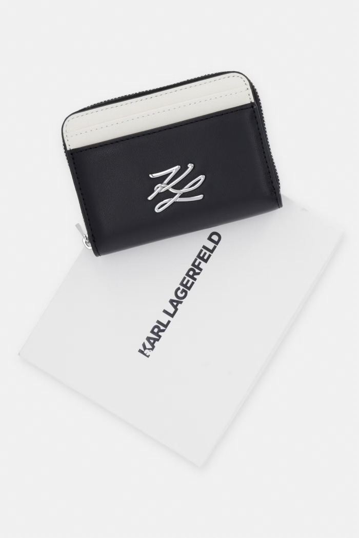 Karl Lagerfeld peňaženka dámska kožená K/AUTOGRAPH B2W32005 čierna