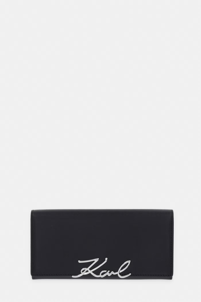 Karl Lagerfeld peňaženka dámska kožená K/SIGNATURE čierna B2W32014
