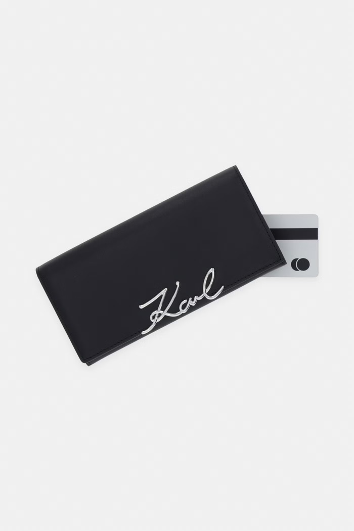 Karl Lagerfeld peňaženka dámska kožená K/SIGNATURE čierna B2W32014
