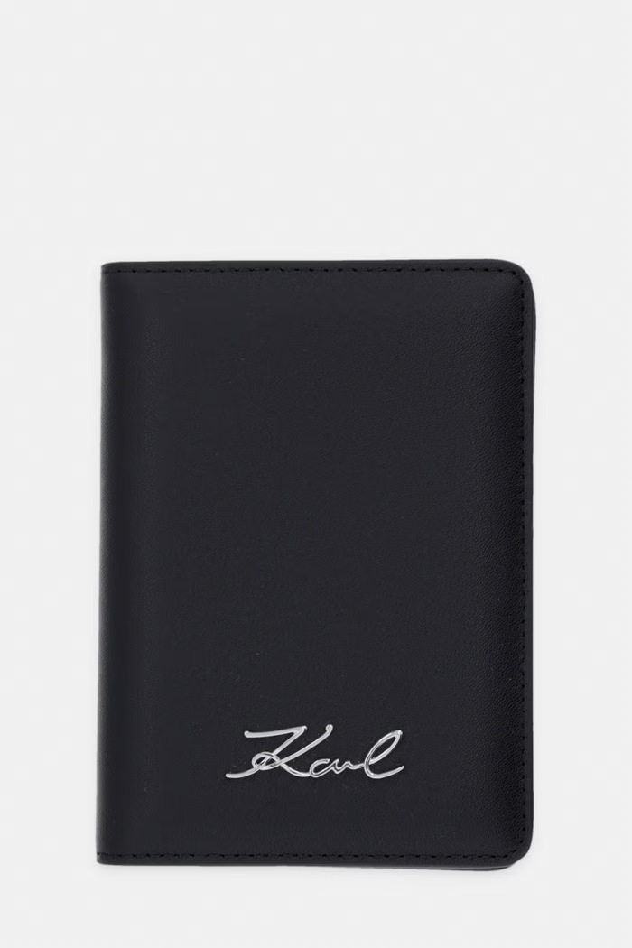 Dámske kožené puzdro Karl Lagerfeld K/SIGNATURE čierna B2W32069