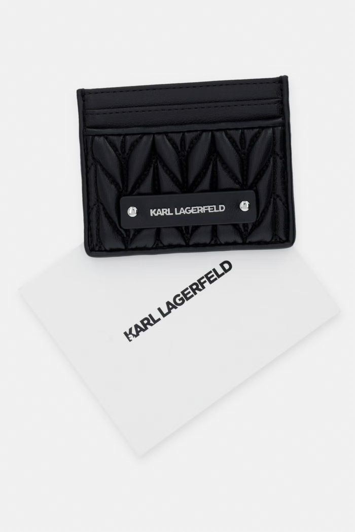 Karl Lagerfeld puzdro na karty dámske K/WEAVE čierna B2W32001