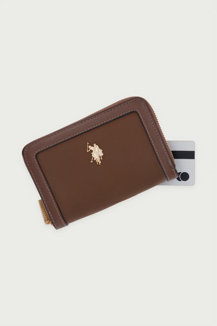 Portfel damski HOUSTON U.S. Polo Assn. WEUHU6385WZC brązowy