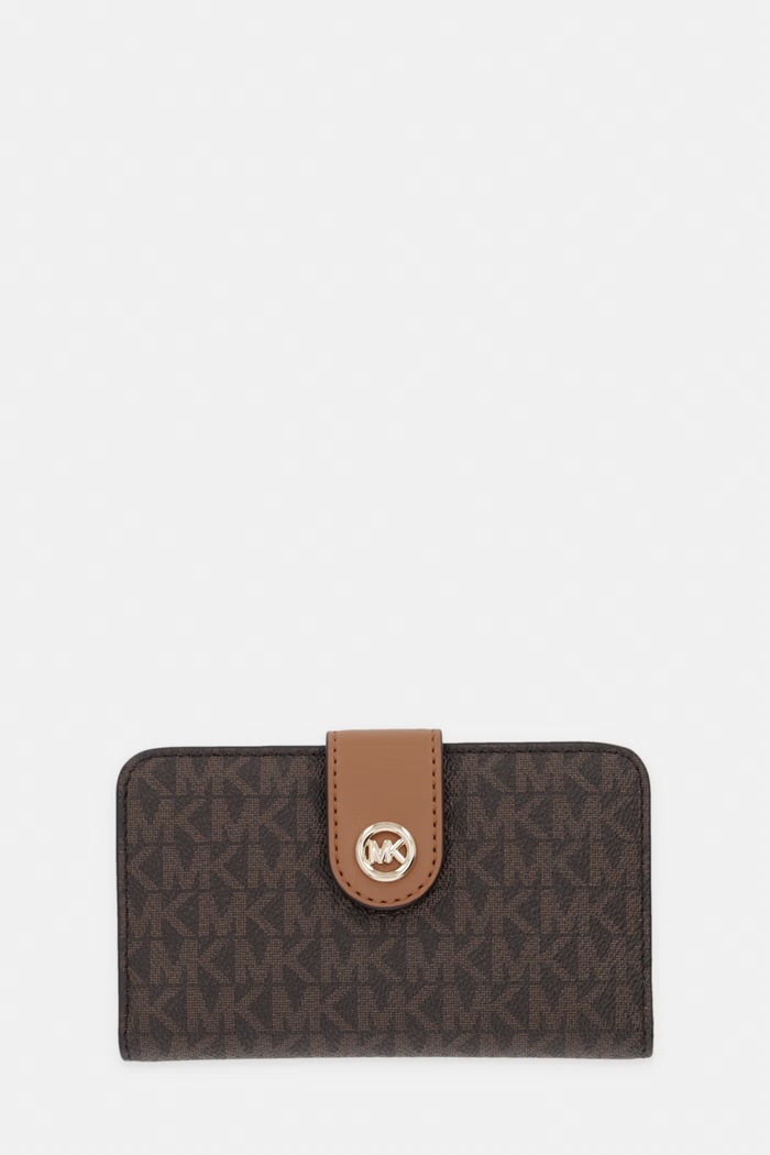 Портмоне MICHAEL Michael Kors изкуствена кожа кафяв 32S6G17F8B