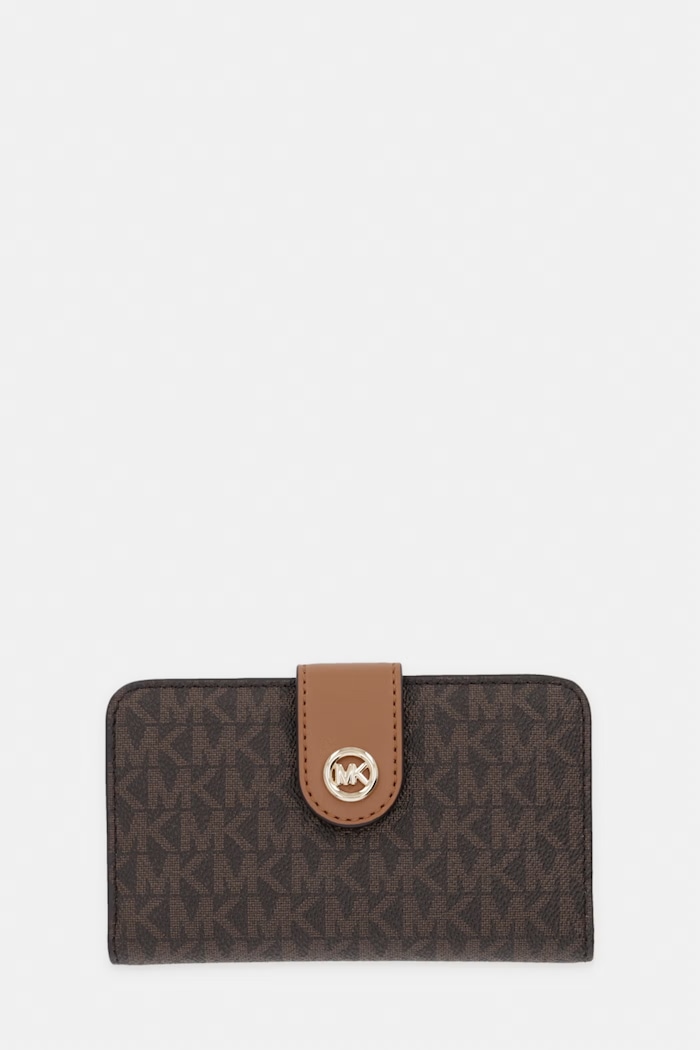 Портмоне MICHAEL Michael Kors изкуствена кожа кафяв 32S6G17F8B