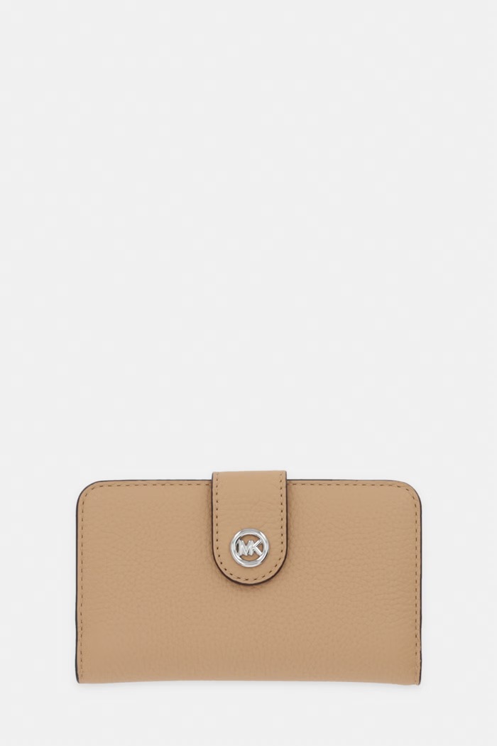 Кожен портфейл MICHAEL Michael Kors гладка кожа кафяв 32S6S17F8L