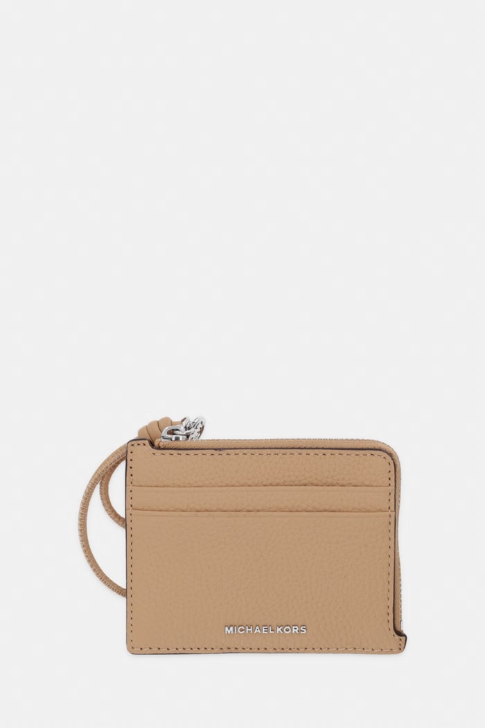 Usnjena denarnica MICHAEL Michael Kors Zrnato usnje rjava 32S6SJ6W1L