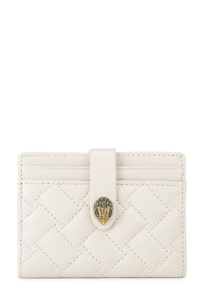 Kurt Geiger London etui na karty damskie skórzane Kensington beżowy 5018441109