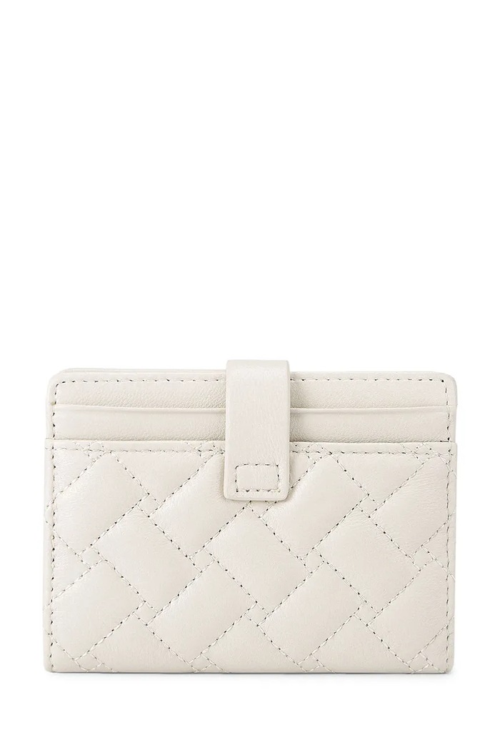 Kurt Geiger London etui na karty damskie skórzane Kensington 5018441109 beżowy SS26