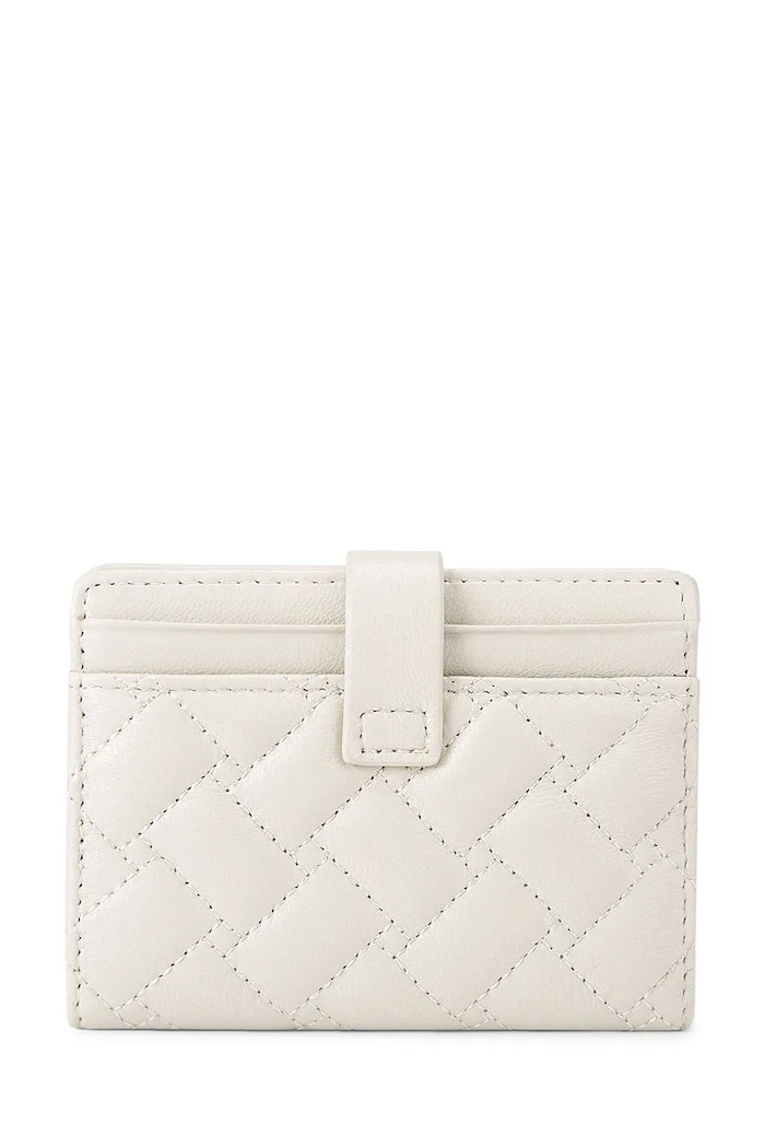 Kurt Geiger London etui na karty damskie skórzane Kensington 5018441109 beżowy SS26