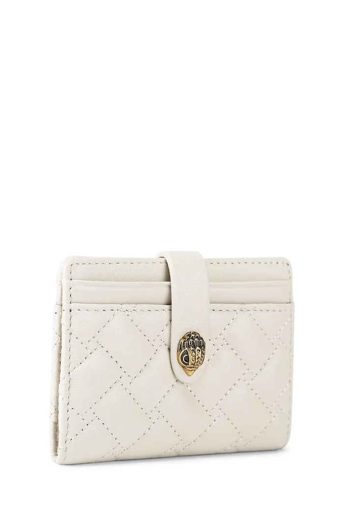 Akcesoria Kurt Geiger London etui na karty damskie skórzane Kensington 5018441109 beżowy