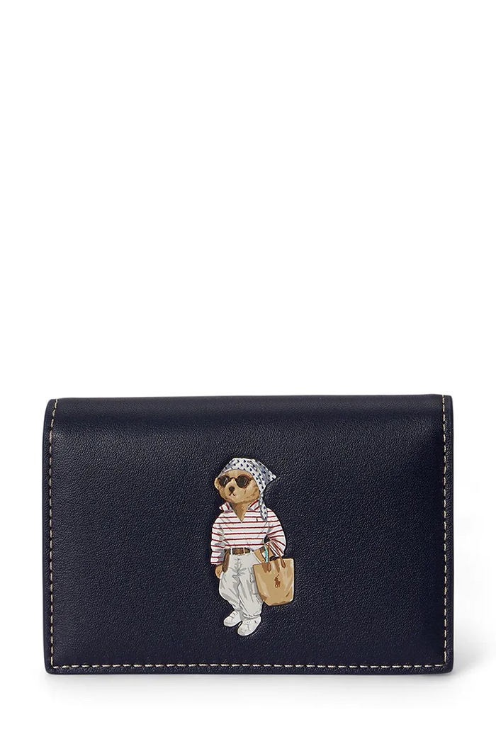 Polo Ralph Lauren portofel pentru femei, din piele bleumarin 427P10992