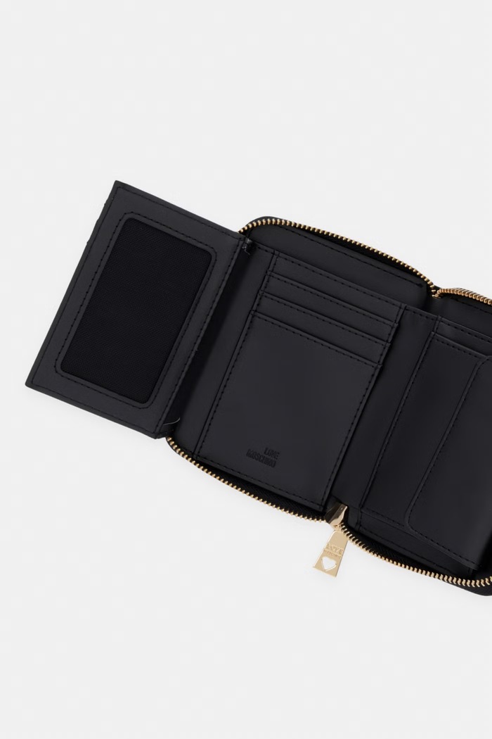 Love Moschino peňaženka dámska z imitácie kože čierna JC5613PP0OKD0000
